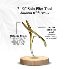 7 1/2” Solo Plier Tool - Smooth with rivets